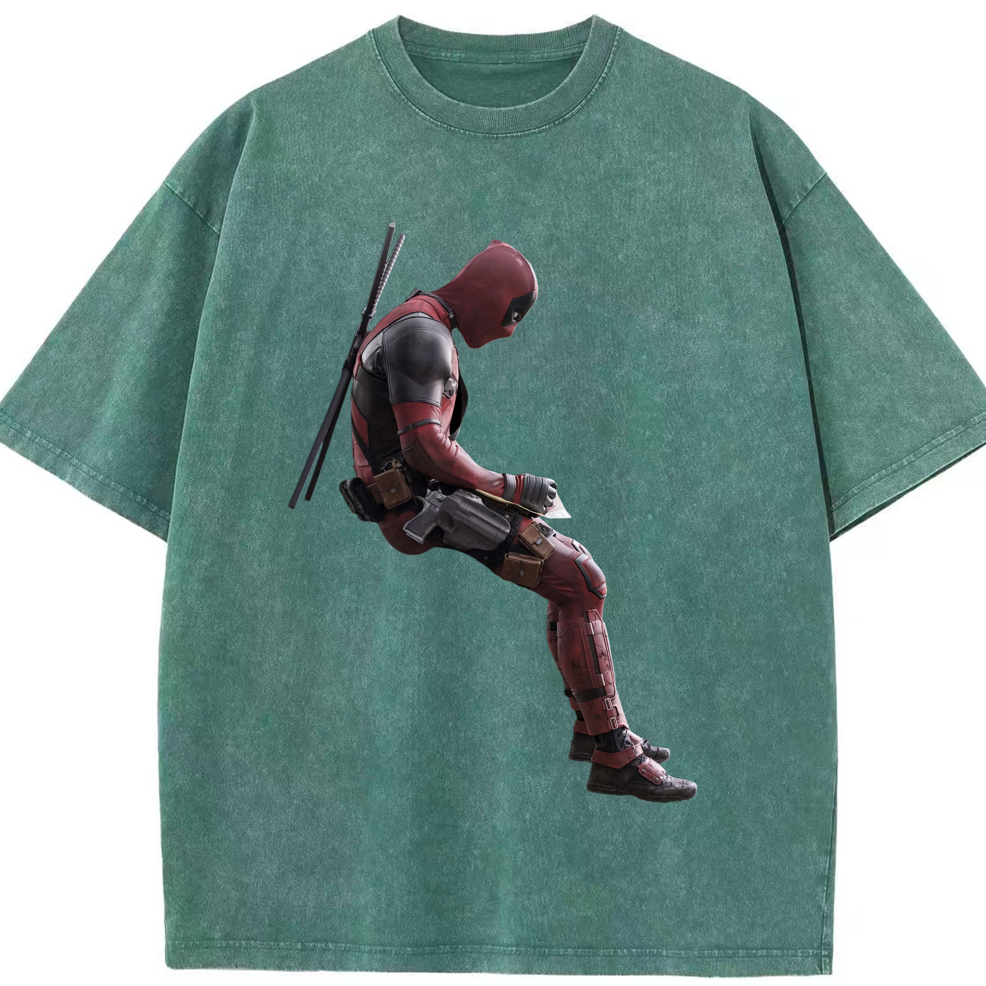 （画像用） Deadpool デッドプール 綿100% ヴィンテージ風 半袖Tシャツ（フロントプリント）